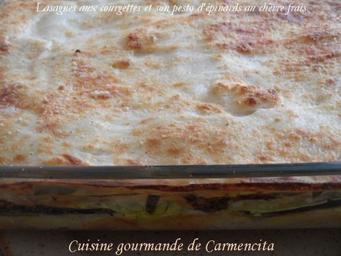 Lasagne aux courgettes et son pesto d'épinards au chèvre fraisSAM 8902-border