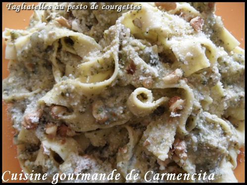 Tagliatelles au pesto de courgettes