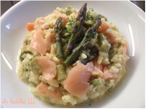 risotto asperges saumon