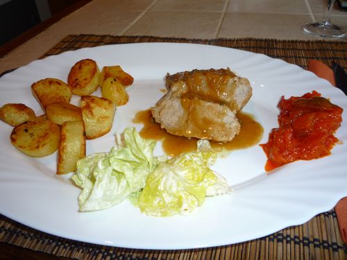 Roti de veau au vin blanc et aux câpres Photo-cuisine-papa-maman 013