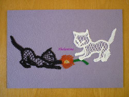chatons et fleur