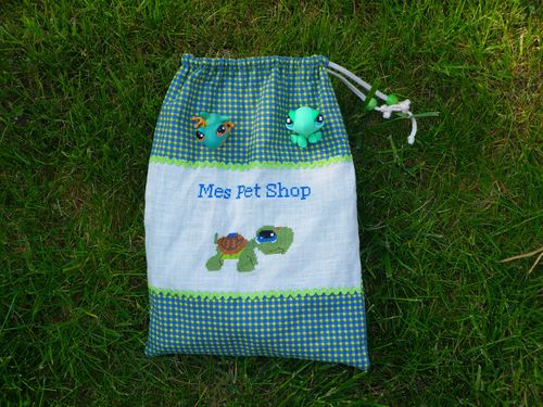 tortue petshop brodé par laurence