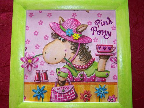cadre pink poney