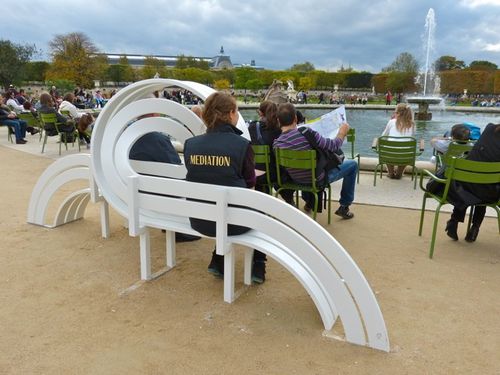 Fiac Tuileries Jeppe Hein benches 8