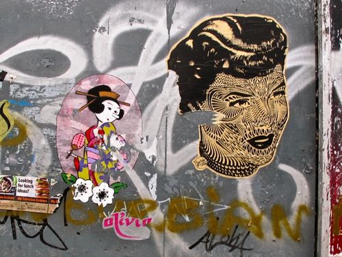 Londres street-art Hackney visage morcelé Olivia