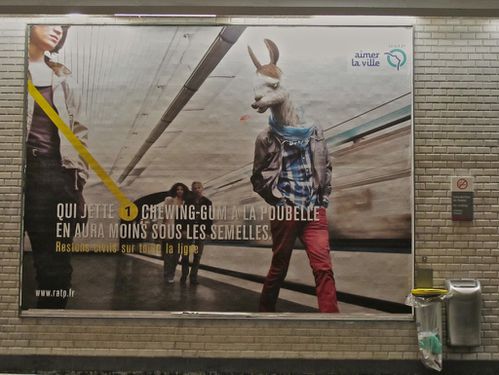 affiche RATP conseils bestiaire lama