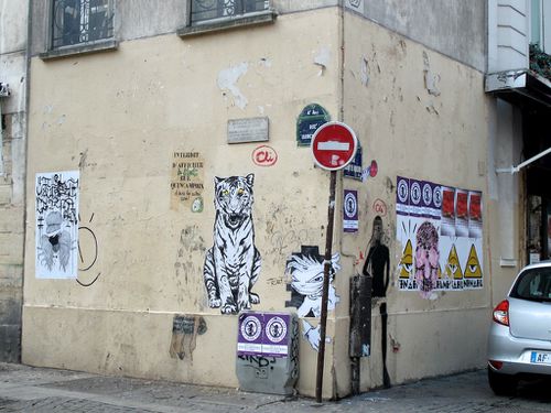 street-art Quincampoix bestiaire tigre