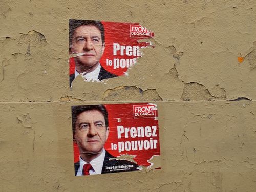 affiche élection présidentielle Mélanchon pouvoir