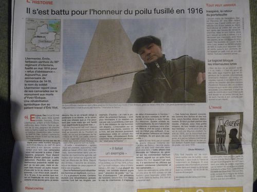 Article Ouest France 11 novembre 2010