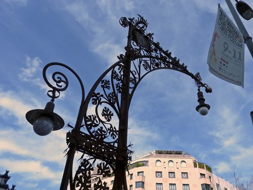 Lampadaire fer forgé