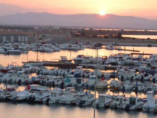 Le Barcares coucher de soleil côté chambre