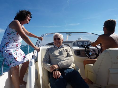Le Barcarès en bateau Roger Michel et moi