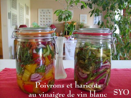 poivrons et haricots au vinaigre de vin blanc-Mamigoz