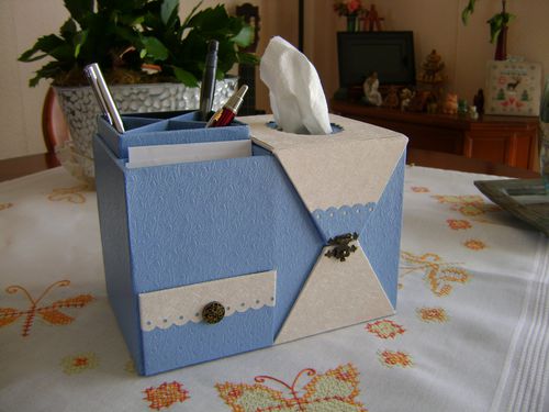 boîte à mouchoirs de bureau Yvette