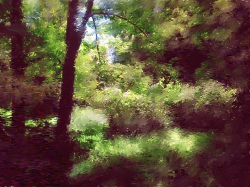 paysage vert impressioniste Ren
