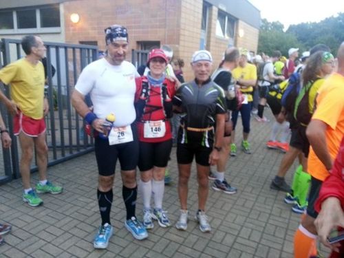 Thomas, Manfred und Petra am Start