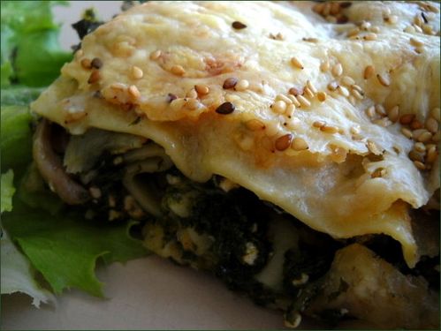 Lasagnes aux épinards et tofu Lasagnes aux épinards et tofu
