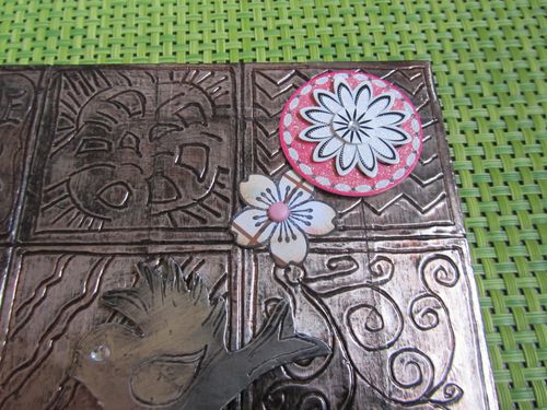 Mini couverture métal repoussé