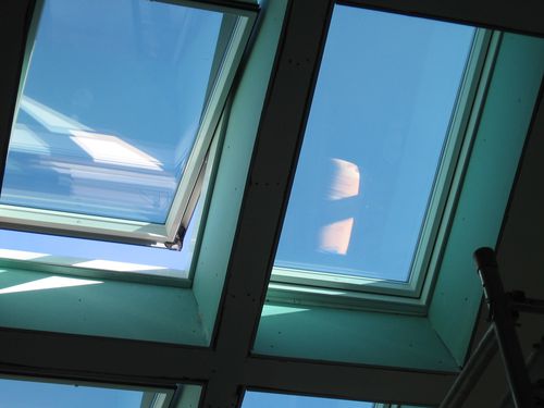 Placo et peinture fenêtre de toit ROTO tronic 006