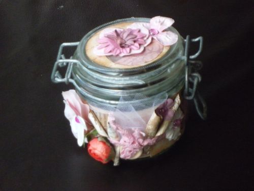 Pot fois gras en verre scrappé 03