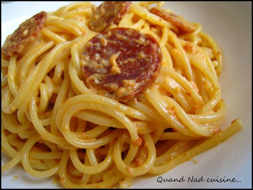 spaghettis à la crème de chorizo1