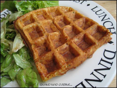 Gaufres au thon et aux fines herbes