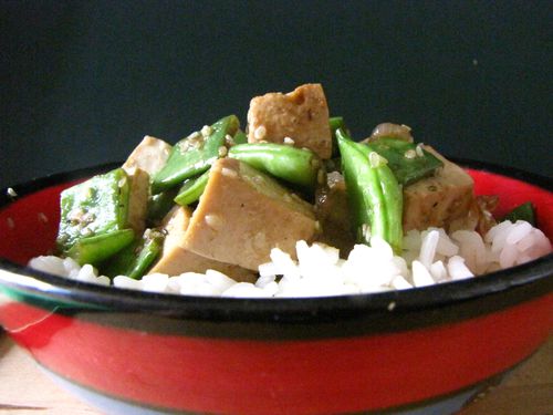 Tofu échalote et HAricots 012