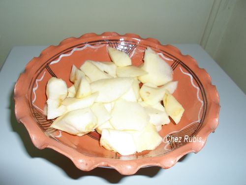pommes coupées