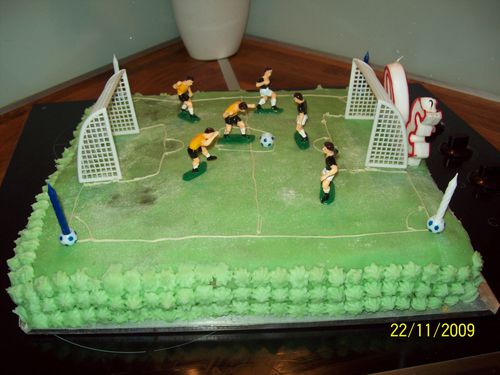 Gâteau terrain de football - Recette Cake design