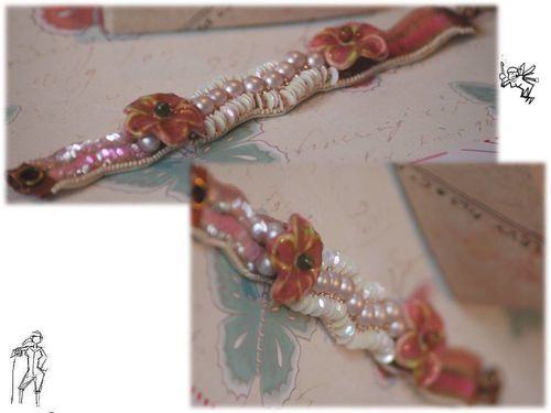 bracelet porcelaine rose