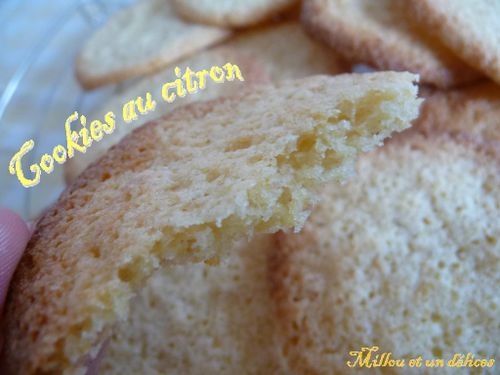 cookies ou tuiles au citron avec croc de Millou cookies ou tuiles au citron croqués de millou et un délices
