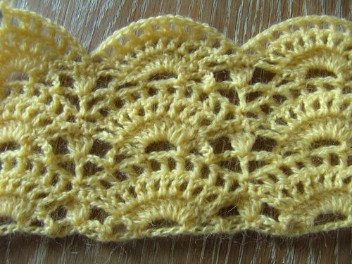 bordure coquille au crochet