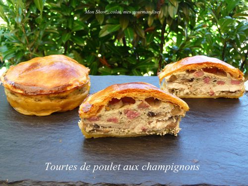 Tourte poulet champignons