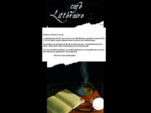 invitation cafe litt+®raire annonce resultats 2010
