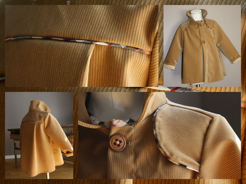 Trench velours camel