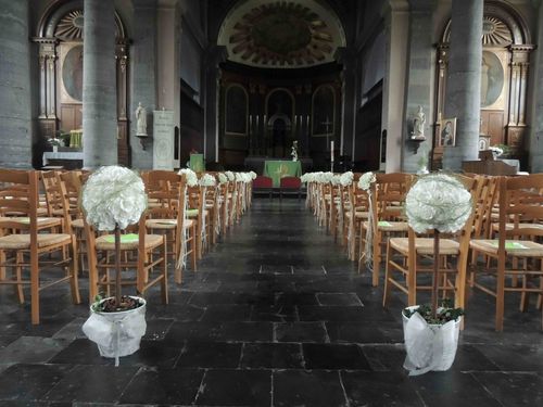 decoration florale de l'église