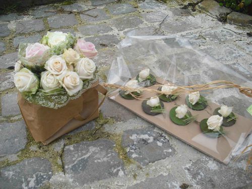 mariage: livraison boutonniéres bouquet de mariée