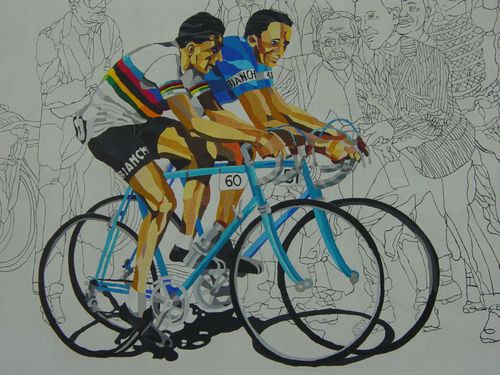 R Castellania fresque murale Coppi