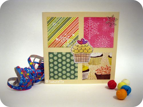 Soeurette Scrap Inès Carte anniversaire C&S Birthday Card