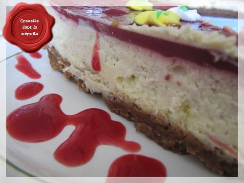 Cheese-cake, coulis de framboise6