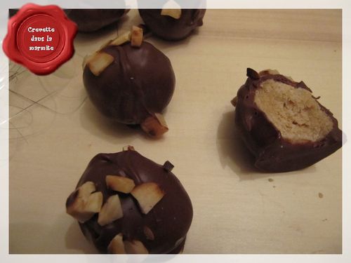 Chocolats, fourrage au beurre de cacahuète1