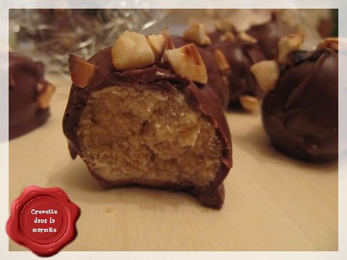 Chocolats, fourrage au beurre de cacahuète2
