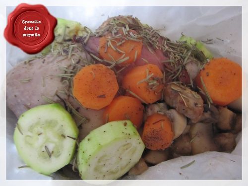 Papillottes de poulet aux légumes1