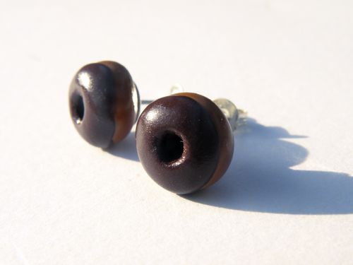 boucles d'oreilles donuts chocolat-copie-1