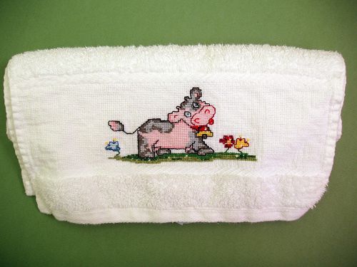 serviette vache