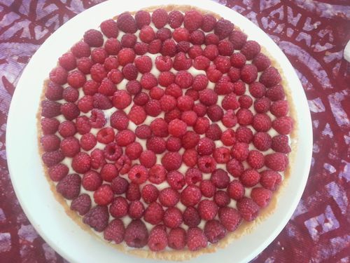 tarte framboises chocolat blanc