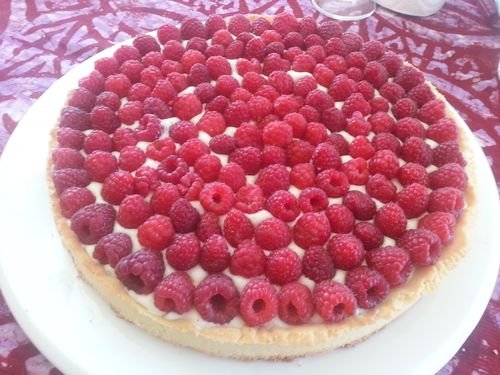 tarte framboises chocolat blanc