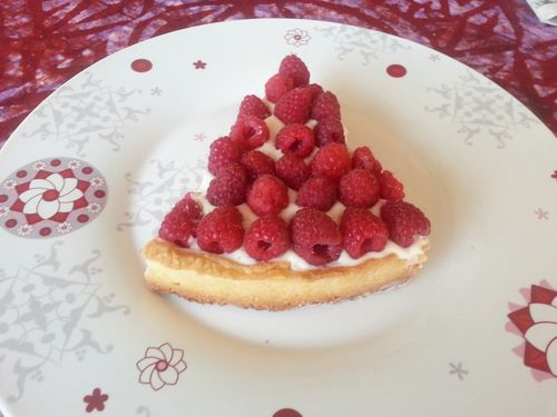 tarte framboises chocolat blanc