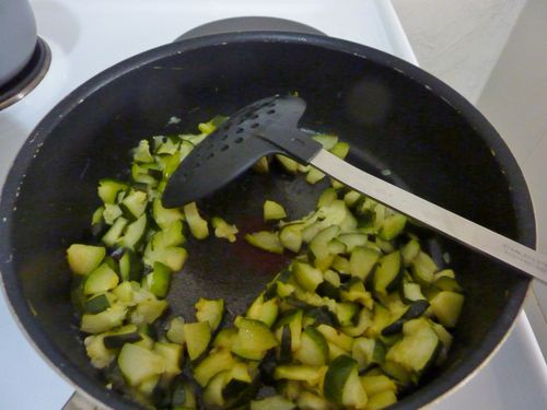 crumble courgettes