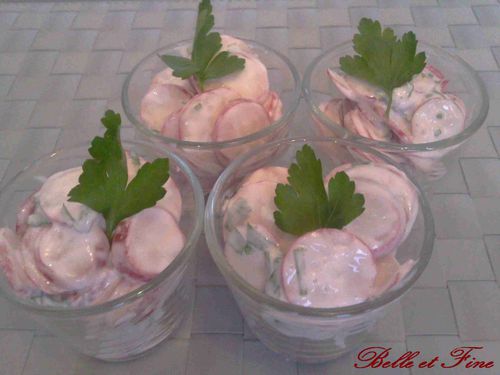 radis en verrine
